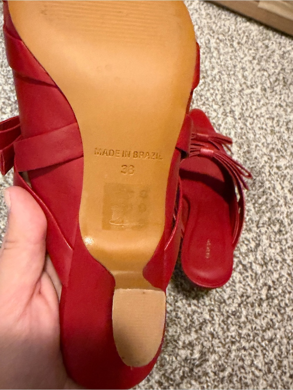 Maeve by Anthropologie Red Bow Pointed-Toe Women's Mule, size 7.5 - Picture 3 of 4